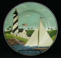 Sakura Warren Kimble COASTAL BREEZE Salad Dessert Plate